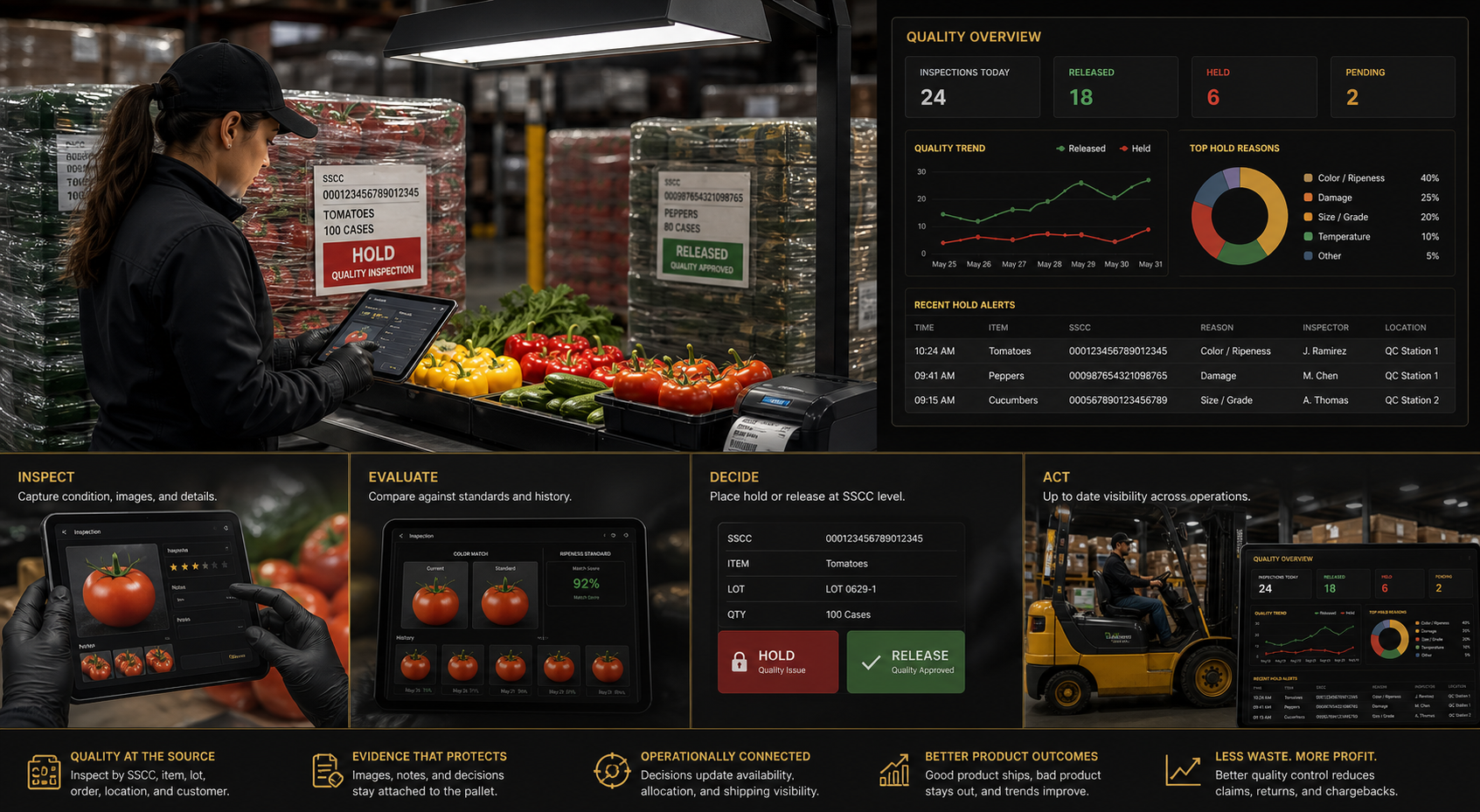 AJAX QMS product inspection and quality evidence preview